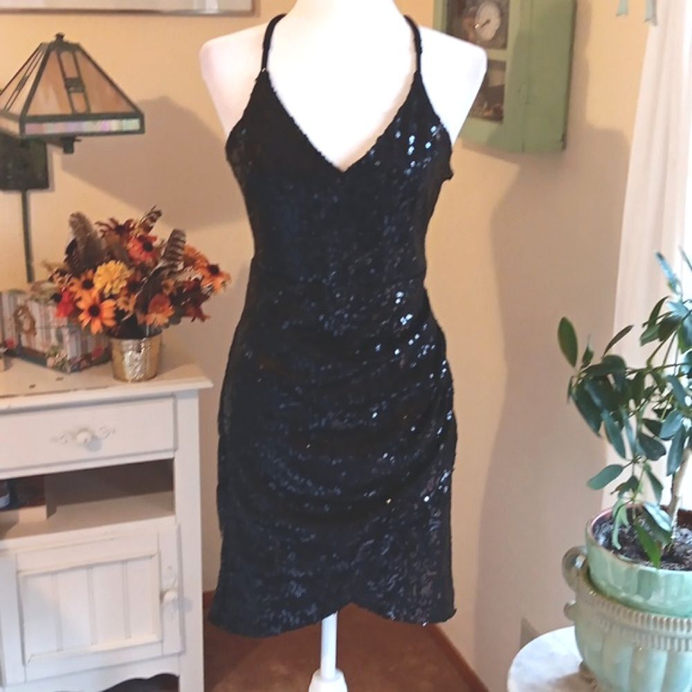 Venus Sequined Evening Dress. Cocktail. Whimsigoth. Old Hollywood.